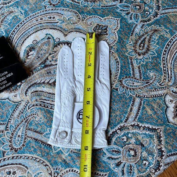 DynaGrip Leather Golf Glove Regular Left L Cabretta Leather NEW White - Picture 6 of 7